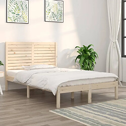 vidaXL Cadre de lit sans matelas 120x190 cm bois massif 