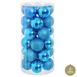 BigBuy Home Boules de Noël Plastique Ø 6 cm 16 x 16 x 31 cm (30 Unités)