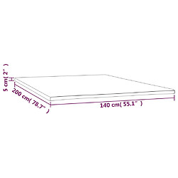 vidaXL Sur-matelas 140x200x5 cm pas cher