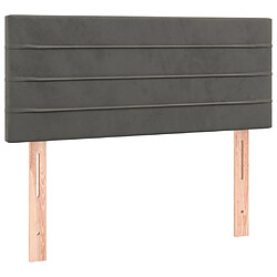 vidaXL Tête de lit Gris foncé 90x5x78/88 cm Velours