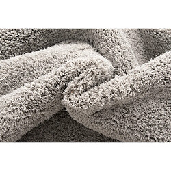 Hadorn Tapis shaggy 125x125 gris argenté Luzern pas cher