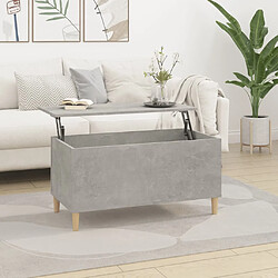 ComfortXL Table Basse Gris Béton 90x44,5x45 Cm Bois D'ingénierie