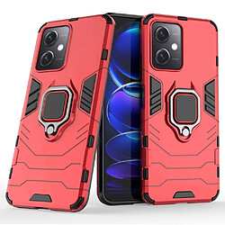 Htdmobiles Coque pour Xiaomi Poco X5 5G / Redmi Note 12 5G - housse etui rigide anti choc + verre trempe - ROUGE