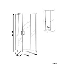 Avis Beliani Cabine de douche TELA 80 x 80 x 185 cm Argenté