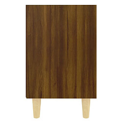 Avis vidaXL Table de chevet avec pieds en bois Chêne marron 40x30x50 cm