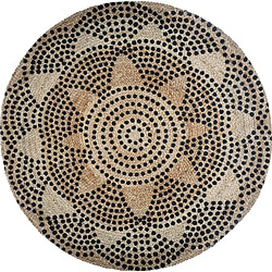 Atmosphera, Createur D'Interieur Tapis rond jute motif "Livin" diamètre 120 cm Atmosphera