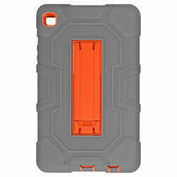 Avizar Coque Samsung Galaxy Tab A7 Lite Antichoc Béquille Support Gris / Orange