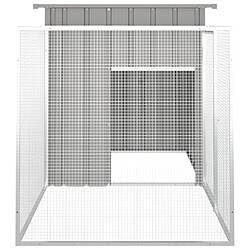 Avis vidaXL Cage pour poules Gris 200x91x100 cm Acier galvanisé