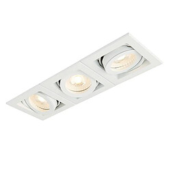 Saxby LED Triple Encastré Blanc Mat