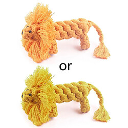 Jouet de corde pour chien Jouet à mâcher pour chien coloré et doux Jouet de corde en coton Jouet pour chien en forme de lion