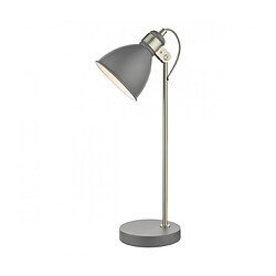 Luminaire Center Lampe de table Frederick Chrome satiné,Gris mat 1 ampoule 5,1cm