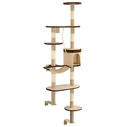 Avis Arbre à chat,niche pour chat en sisal Montage mural 194 cm Beige et marron -MN14184