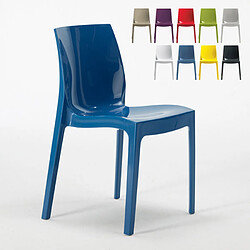 18 Chaises Ice Grand Soleil polypropylène restaurant promo offre stock, Couleur: Bleu