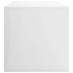 Maison Chic Meuble TV scandinave - Banc TV pour salon Blanc brillant 100 x 40 x 40 cm Aggloméré -MN78368 pas cher