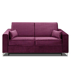 Acheter Inside 75 Canapé convertible express JACKSON 120cm comfort BULTEX® 12cm sommier lattes RENATONISI tweed fuchsia