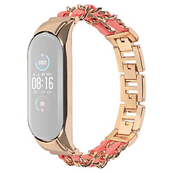 Bracelet en métal or rose/rose pour votre Xiaomi Mi Band 3/4