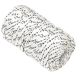 vidaXL Corde de bateau tressé Blanc 2 mmx100 m Polyester