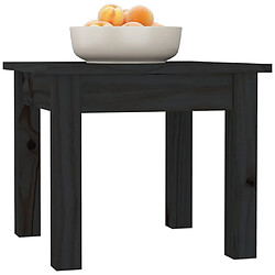 Acheter ComfortXL Table Basse Noir 35x35x30 Cm Bois Massif De Pin