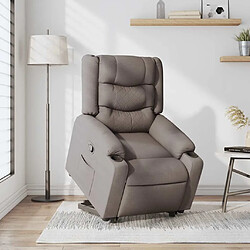 vidaXL Fauteuil inclinable taupe tissu