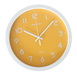 Horloge murale silencieuse de 12 pouces non-ticking horloge décorative pour le bureau à domicile orange