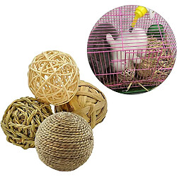 Avis Jouets à Mâcher de Lapin-Paquet De 4 Jouets à Mâcher De Gerbille Jouet D'Activité Pour Petits Animaux Pour Lapins Lapins Cobayes Gerbilles Jouets d'Herbe