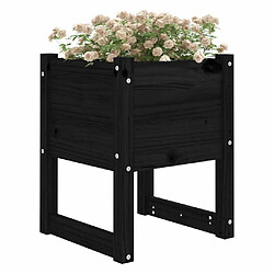 Avis Maison Chic Jardinière,Bac à fleurs - pot de fleur Noir 40x40x52,5 cm Bois massif de pin -GKD80594