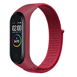 Bracelet en nylon réglable pour votre Xiaomi Mi Band 3/4/5/6/7 - rouge