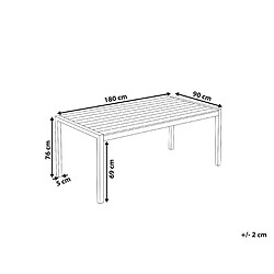 Avis Beliani Table de jardin Matériaux synthétiques Blanc VERNIO