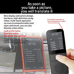 Acheter Wewoo Traducteur électronique T10 Portable WIFI Smart Voice Translator Voyage d'affaires intelligent AI en temps réel Machine de traduction 27 Langues Noir