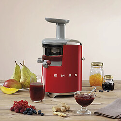 Extracteur de jus lent 0.5l 150w rouge - sjf01rdeu - SMEG