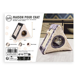 Toilinux Maison pour chat Léo avec griffoir - Gris anthracite