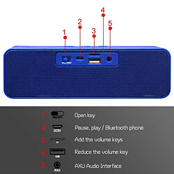 Acheter Wewoo Mini enceinte Bluetooth bleu HOPESTAR H13 Mini Portable Lapin Sans Fil Haut-Parleur, Micro Intégré, Soutien AUX / Main Appel Gratuit / FM / TF