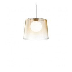 Ideal Lux Suspension Fade 1 ampoule Verre,métal Laiton