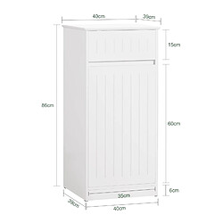 Avis SoBuy BZR110-W Armoire à Linge, Corbeille à Linge, Meuble Bas de Salle de Bain, Armoire Toilette, Panier à Linge