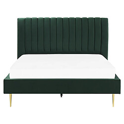 Acheter Beliani Lit double en velours vert 180 x 200 cm MARVILLE