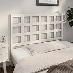 Maison Chic Tête de lit moderne pour chambre - Décoration de lit Blanc 140,5x4x100 cm Bois massif de pin -MN65079