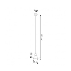 Acheter Luminaire Center Suspension Taleja Dome Acier blanc 1 ampoule 120cm