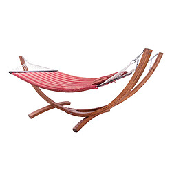 AXI Hawaï Hamac Double XXL | Hamac 2 personnes en Rouge avec Support en Bois | Pour l'extérieur pour Jardin, Terrasse, Balcon