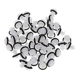 50pcs Clips de Rivet de Pare-chocs en Plastique ABS Anti-usure Anti-corrosion