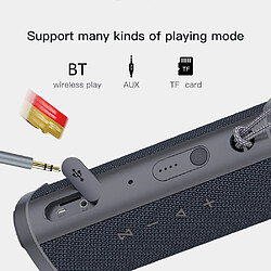 Avis Universal Haut-parleur Bluetooth sans fil basse imperméable portable stéréo mini haut-parleur ultra-bas lecteur audio de musique pour le lecteur de carte auxiliaire TF | haut-parleur portable (noir)