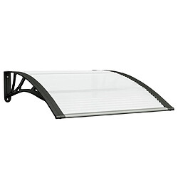 Maison Chic Store banne | Auvent de porte | Marquise Brise-soleil Noir et transparent 100x75 cm Polycarbonate -GKD72487