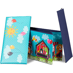 Avis Helloshop26 Tabouret coffre boîte jouet pouf rangement enfant bleu 13_0002763_3