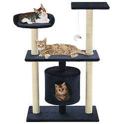 Arbre à chat avec griffoirs,niche pour chat en sisal 95 cm Bleu foncé -MN28321