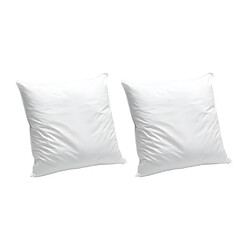 Vente-Unique Lot de 2 oreillers en coton bio 60 x 60 cm de NATUREA - 550gr/m2- Blanc - NATURE CONFORT