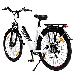 ESKUTE Vélo électrique ES-28-SDXK, moteur 250 W, batterie 36 V 20 Ah, pneus 28 x 1,75 pouces, 25 km/h,120 km- Blanc pas cher