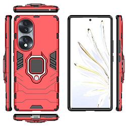 Htdmobiles Coque pour Huawei Honor 70 5G - housse etui rigide anti choc + verre trempe - ROUGE