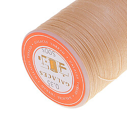 Avis Fil de cire rond en polyester 0,35 mm couture couture bricolage artisanal beige