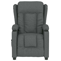 Avis vidaXL Fauteuil électrique de massage Gris foncé Tissu