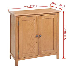 Helloshop26 Buffet bahut armoire console meuble de rangement 75 cm bois de chêne massif 4402272 pas cher