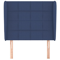 Avis Maison Chic Tête de lit scandinave avec oreilles,meuble de chambre Bleu 83x23x118/128 cm Tissu -MN18190